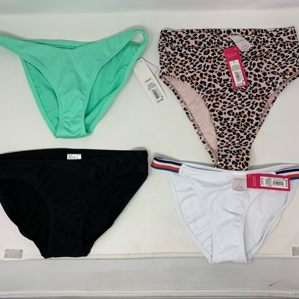 Bikini Bottoms - 4 Bottoms In Various Colors & Styles - Size Small